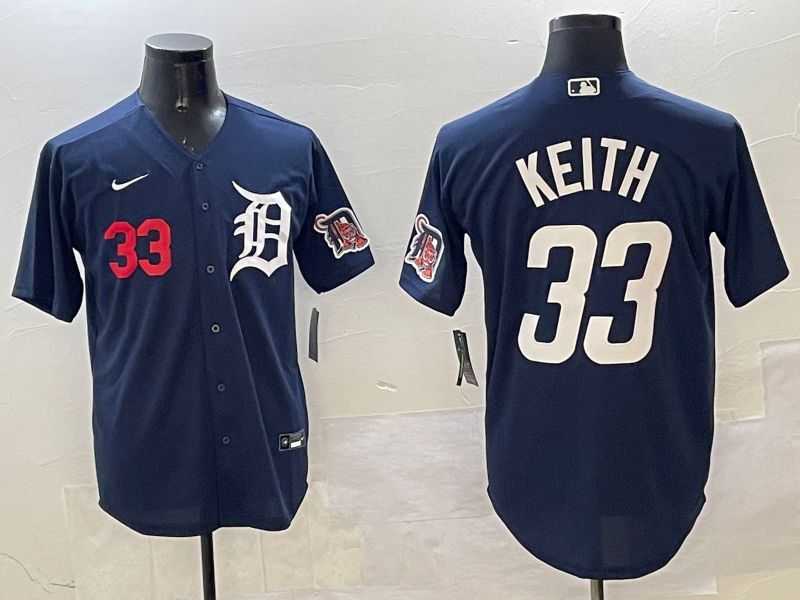 Men Detroit Tigers #33 Keith Drak Blue Game 2025 Nike MLB Jersey style 3->detroit tigers->MLB Jersey